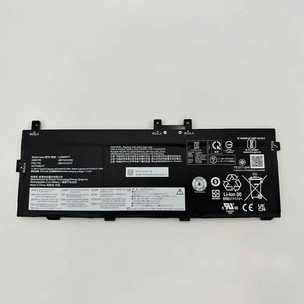 11.52V 4830mAh L20M3P71 Laptop Battery for Lenovo ThinkPad X13 Yoga Gen 2