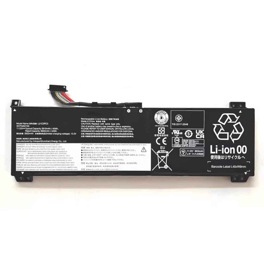 11.52V 3910mAh L21C3PC0 Laptop Battery for Lenovo IdeaPad Gaming 3 15IAH7