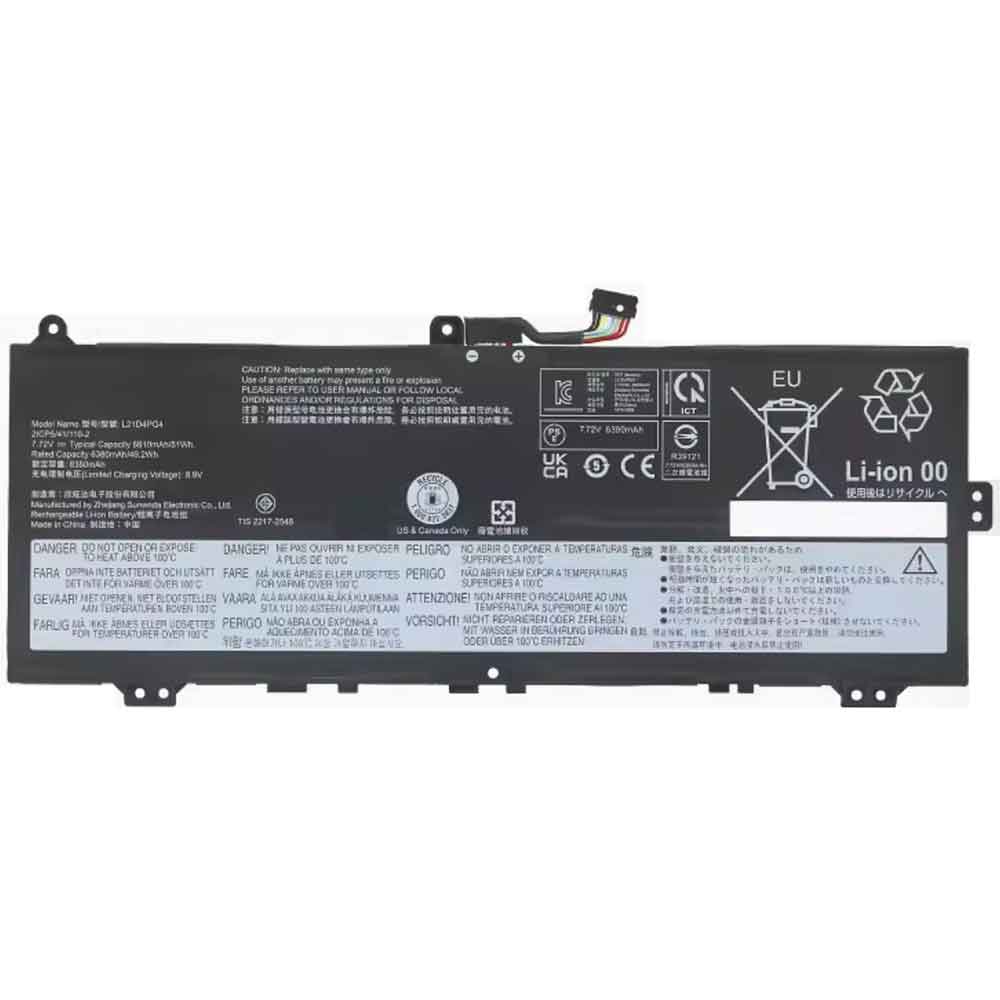 7.72V 6380mAh L21D4PG4 Laptop Battery for Lenovo L21D4PG4
