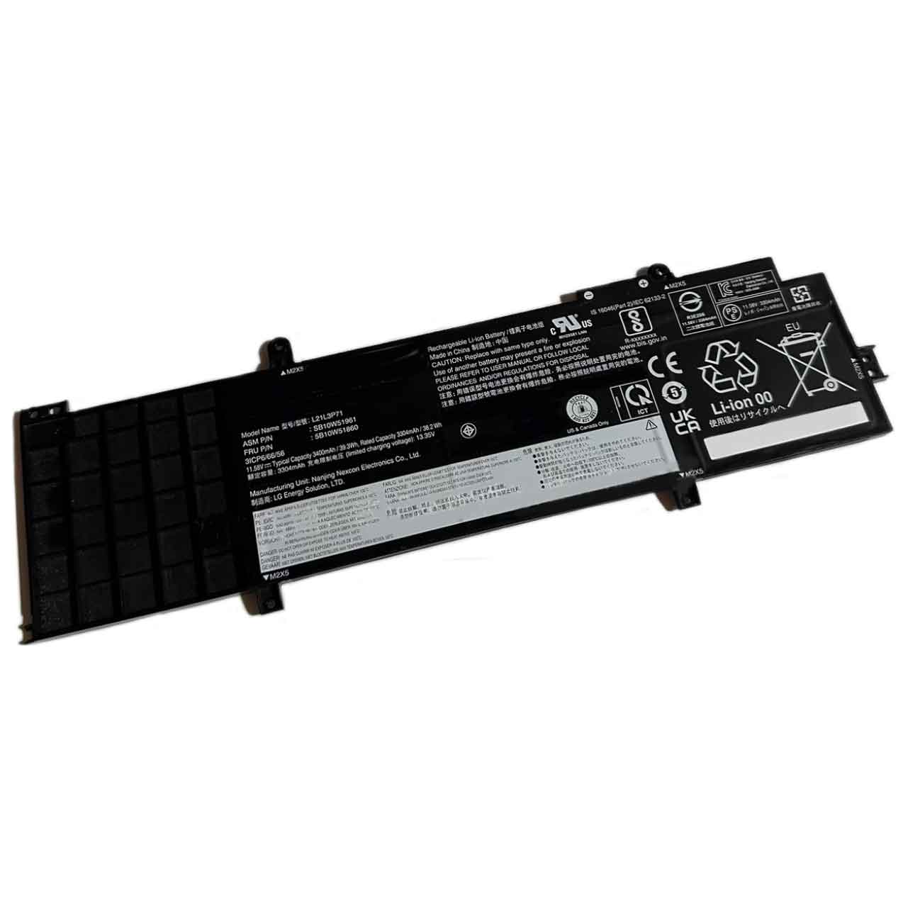 11.58V 3400mAh 21L3P71 Laptop Battery for Lenovo Thinkpad T14 Gen 3