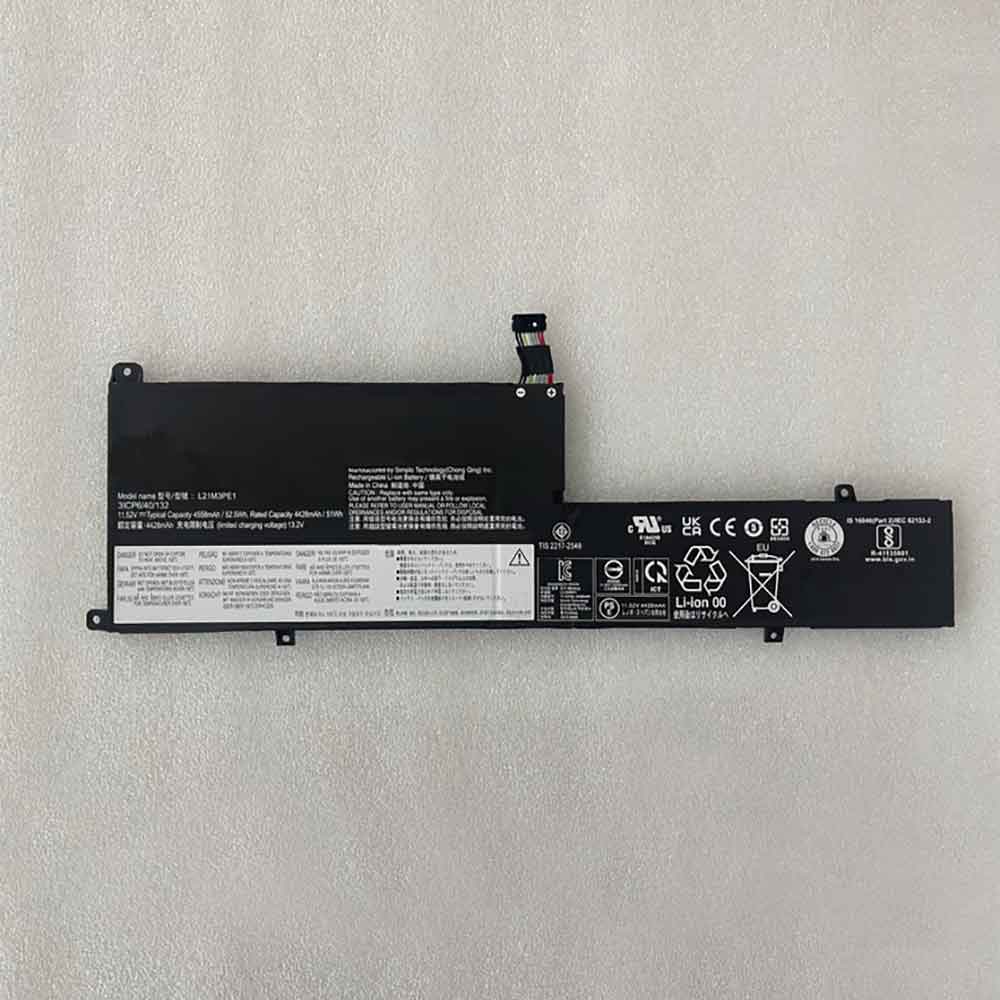 11.52V 4428mAh L21M3PE1 Laptop Battery for Lenovo L21M3PE1 L21C3PE1 L21D3PE1