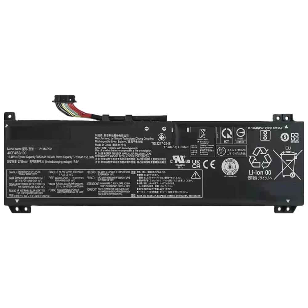 15.44V 3789mAh L21M4PC1 Laptop Battery for Lenovo L21D4PC1 L21C4PC1 L21M4PC1