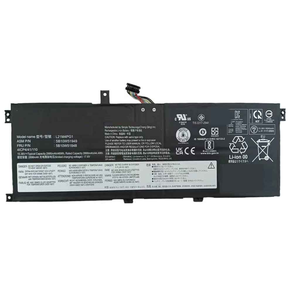 15.36V 2896mAh L21L4PG1 Laptop Battery for Lenovo ThinkPad L13 Yoga Gen 3