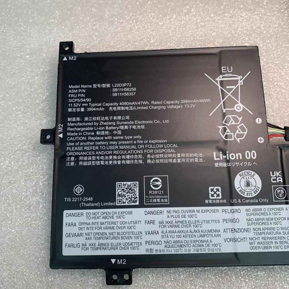 Lenovo L22D3P72 Sb11h56254 battery