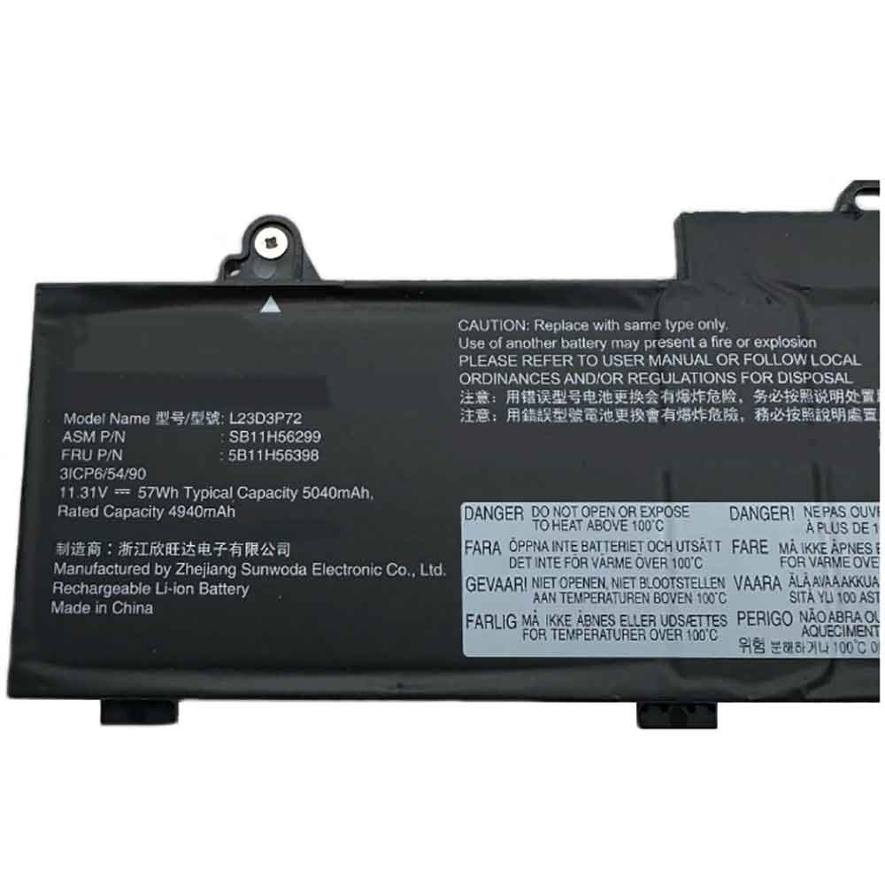 11.31V 5040mAh L23D3P72 Laptop Battery for Lenovo ThinkPad X13 Gen 2