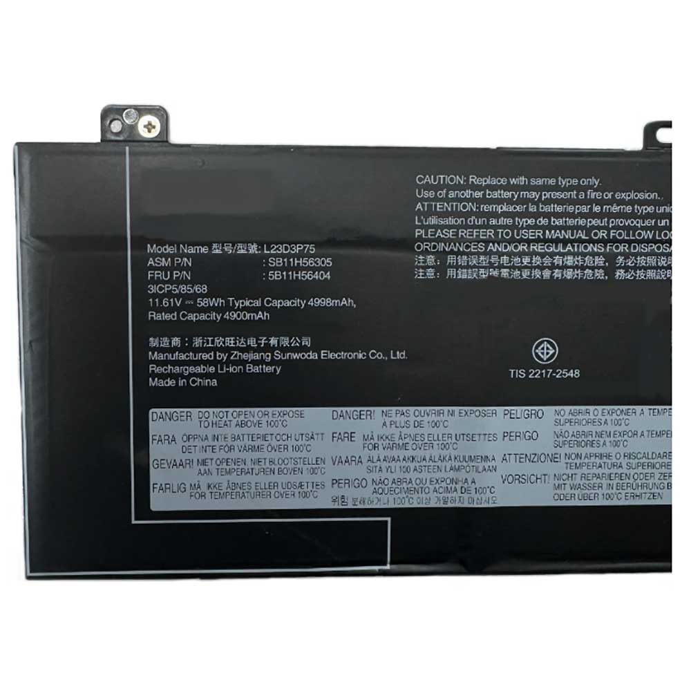 11.61V 4998mAh L23D3P75 Laptop Battery for Lenovo ThinkPad L22M3PG1 SB11H56305 5B11H56404