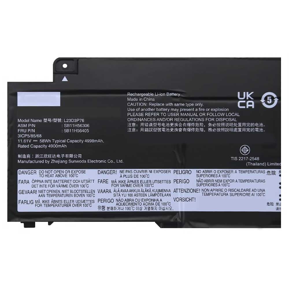 11.61V 4998mAh L23D3P76 Laptop Battery for Lenovo ThinkPad T14s Gen 5