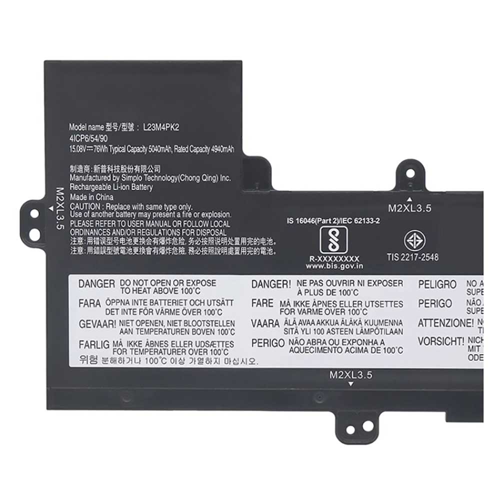 15.08V 5040mAh L23M4PK2 Laptop Battery for Lenovo IdeaPad Slim 5 15IRH9 15IRU9