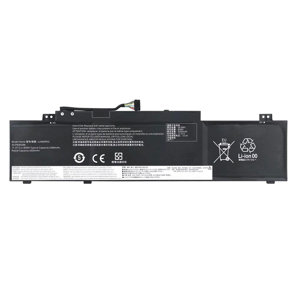11.31V 5306mAh/60Wh L24B3PK2 Laptop Battery for Lenovo IdeaPad Slim 3 14IRH10/15ARP10/16IRH10