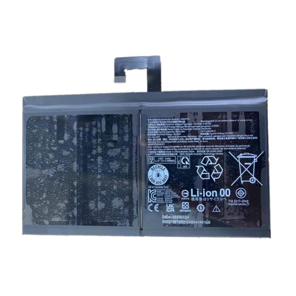 3.91V 8600mAh L24D2P31 Tablet Battery for Lenovo XIAOXIN Pad Pro 2024