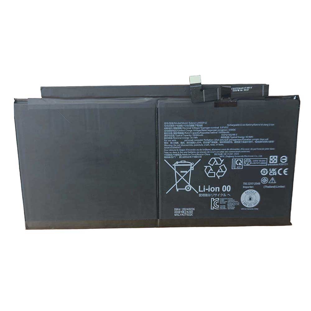 3.91V 10000mAh L24D2P32 Tablet Battery for Lenovo Xiaoxin Pad Pro 12.7 Inch