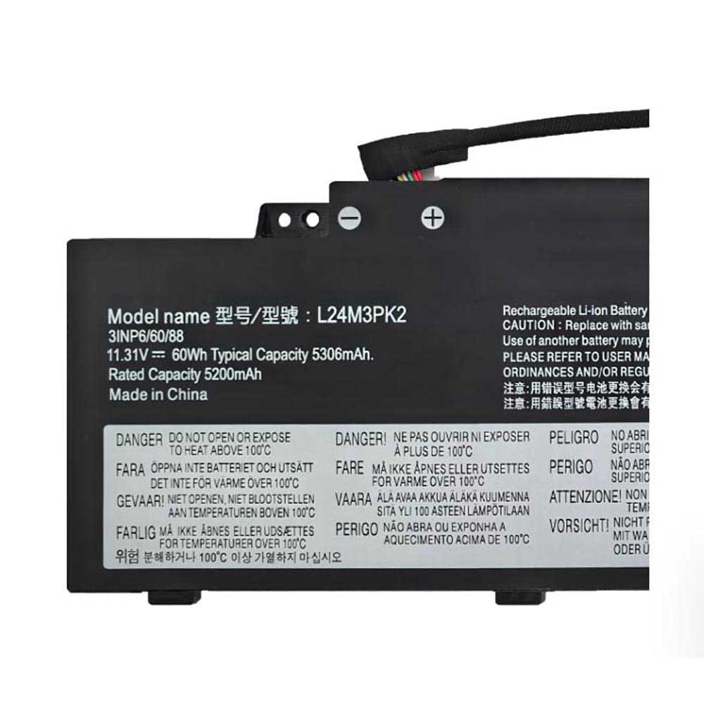 11.31V 5200mAh L24M3PK2 Laptop Battery for Lenovo IdeaPad Slim 5 16AKP10 14IAH10 14IRH10