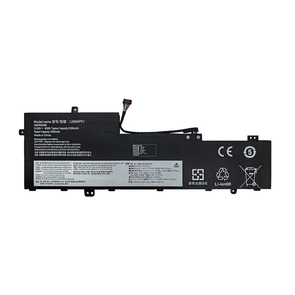 15.08V 5306mAh L24M4PK1 Laptop Battery for Lenovo IdeaPad Slim 5-16IRH10 5-16IAH10 5-16ARP10 5-16AKP10 Series