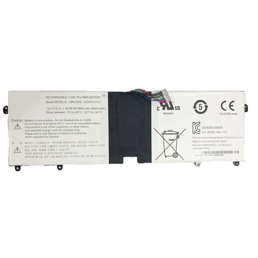 7.6V 6850mAh/52.06WH LG 15UD560-KX 15Z960-T Replacement Battery