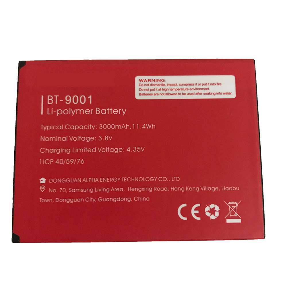 3.8V/4.35V 3000mAh/11.4WH BT-9001 Smartphone Battery for Leagoo BT-9001