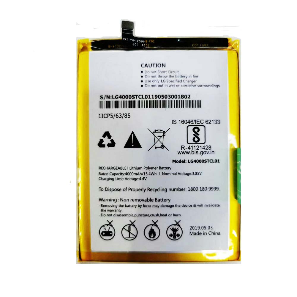 3.85V/4.4V 4000mAh/15.4WH LG4000STCL01 Smartphone Battery for LG LG4000STCL01