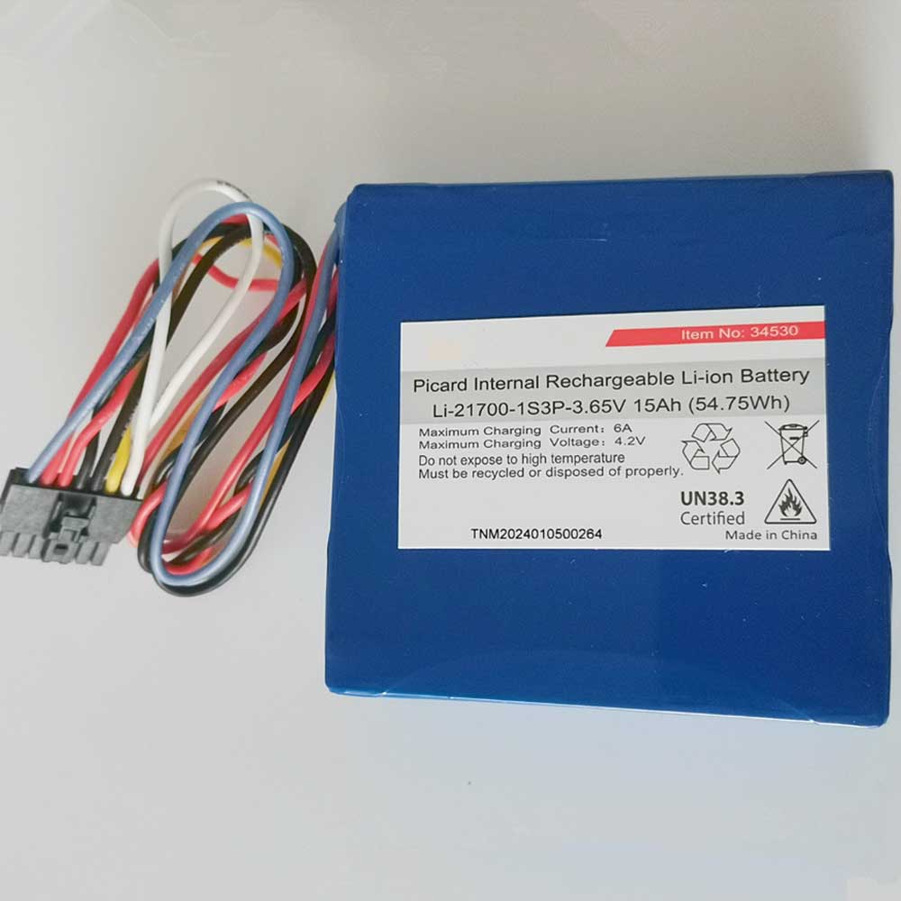 3.65V 15000mAh LI-21700-1S3P Electronic Batteries for Tenergy 34530