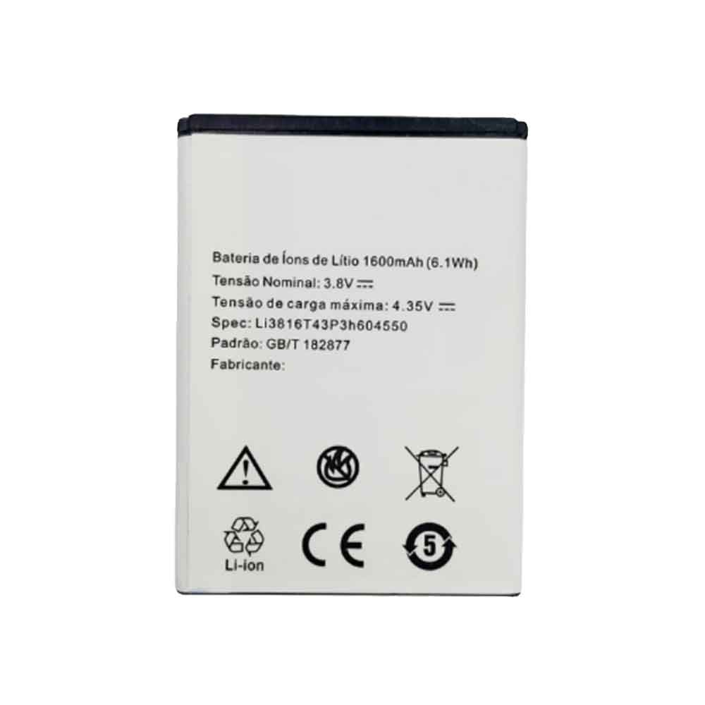 3.8V 1600mAh LI3816T43P3h604550 Smartphone Battery for ZTE Blade A410 A110 A112