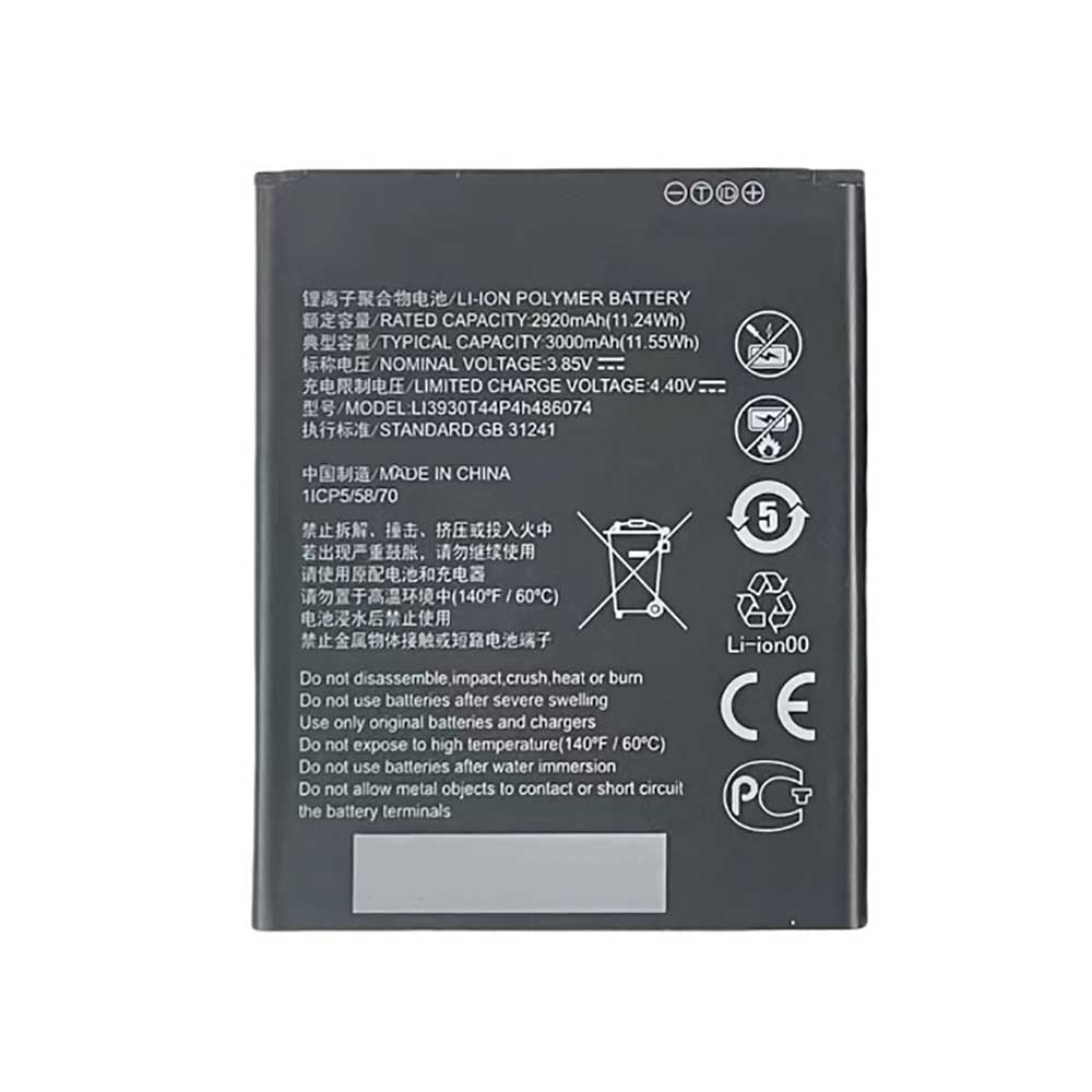 3.85V 3000mAh LI3930T44P4h486074 Smartphone Battery for ZTE LI3930T44P4h486074