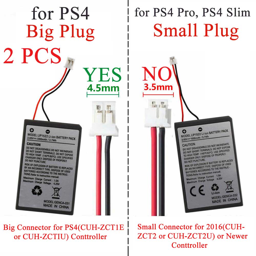 LIP1522 1000mAh Replacement battery for Sony PS4 DualShock 4 Controller