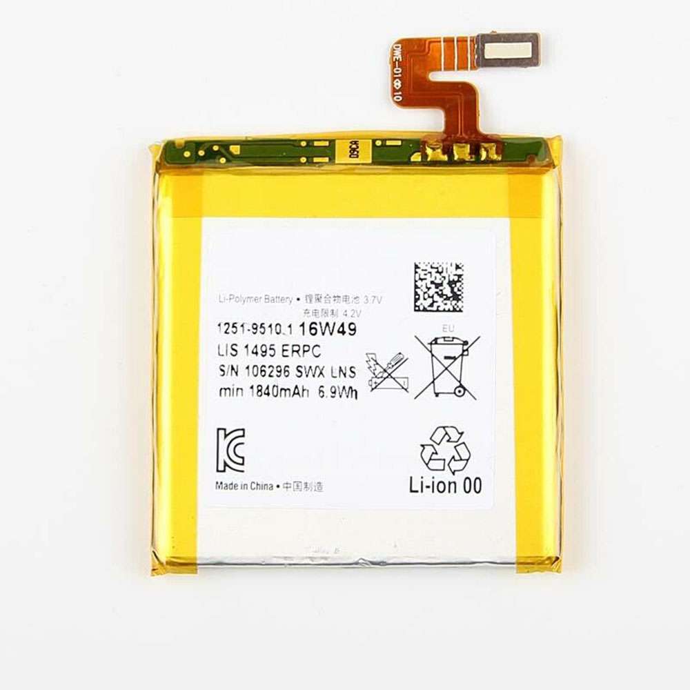 3.7V/4.2V 1840mAh/6.9WH LIS1495ERPC Smartphone Battery for Sony Xperia ion LT28i Aoba LT28at