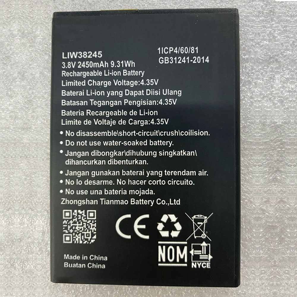 3.8V/4.35V 2450mAh /9.31WH Hisense F17 Pro Infinity Replacement Battery