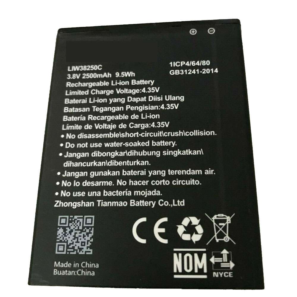 3.8V/4.35V 2500mAh/9.5WH Hisense LIW38250C Replacement Battery