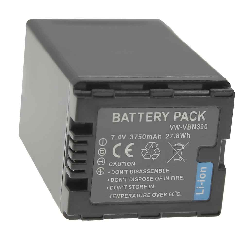 7.4V 3750mAh VW-VBN390 Camera Battery for Panasonic HC-X900 HC-X900M HDC-HS900