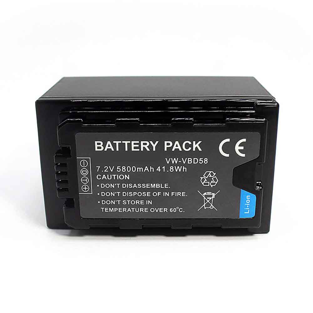 7.2V 5800mAh VW-VBD58 Camera Battery for Panasonic AJ-PX298MC HC-MDH2 HDC-MDH2GK