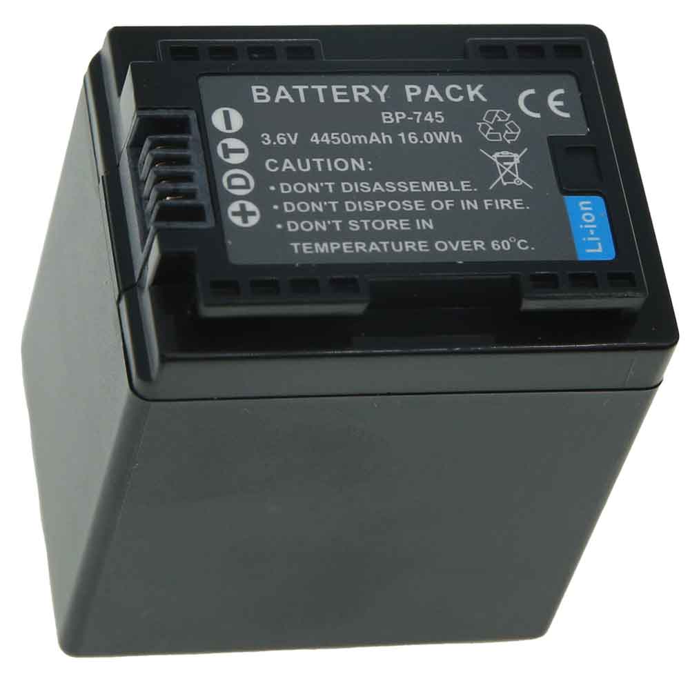 3.6V 4450mAh BP-745 Camera Battery for Canon HF R86 R806 R506 R606 R66 M52 R38