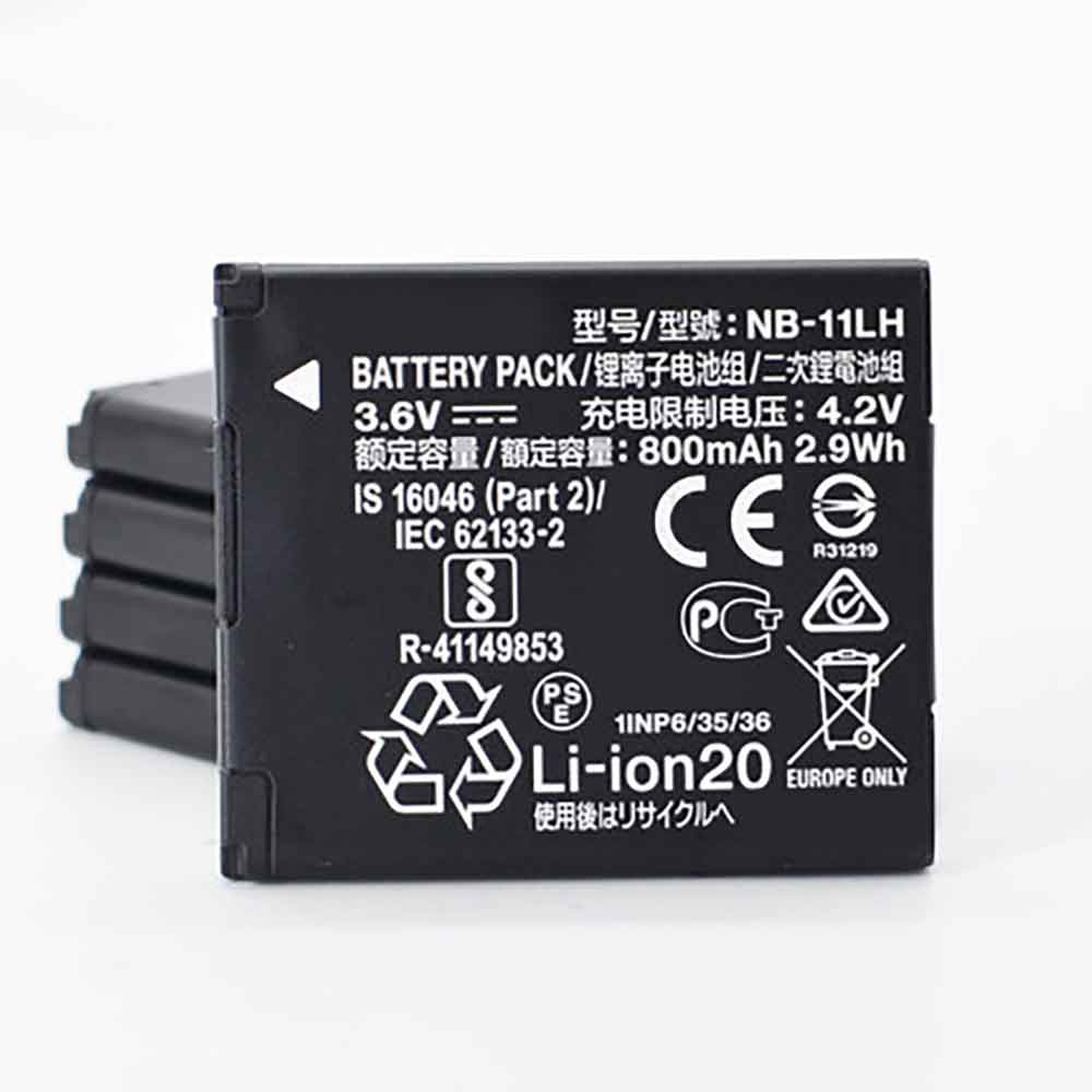 3.6V 800mAh NB-11LH Camera Battery for Canon PowerShot ELPH 340/HS A4000 A3500 A3400 A2600