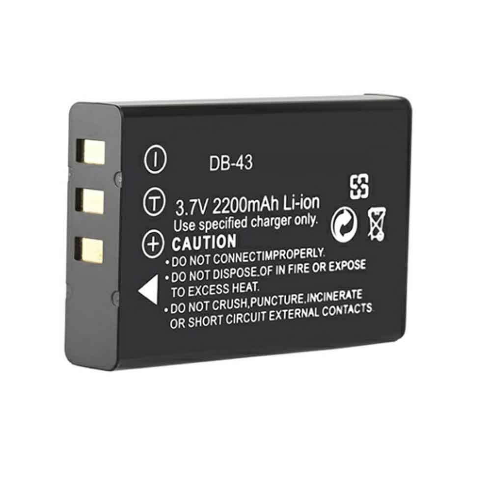 3.7V 2200mAh DB-43 Camera Battery for Ricoh Caplio RR30 RR10 R330 300G GX8 GX RX