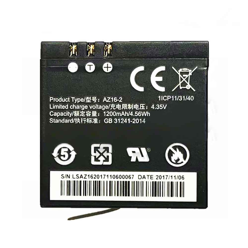 3.8V 1200mAh AZ16-2 Camera Battery for Xiaomi Yi 4K