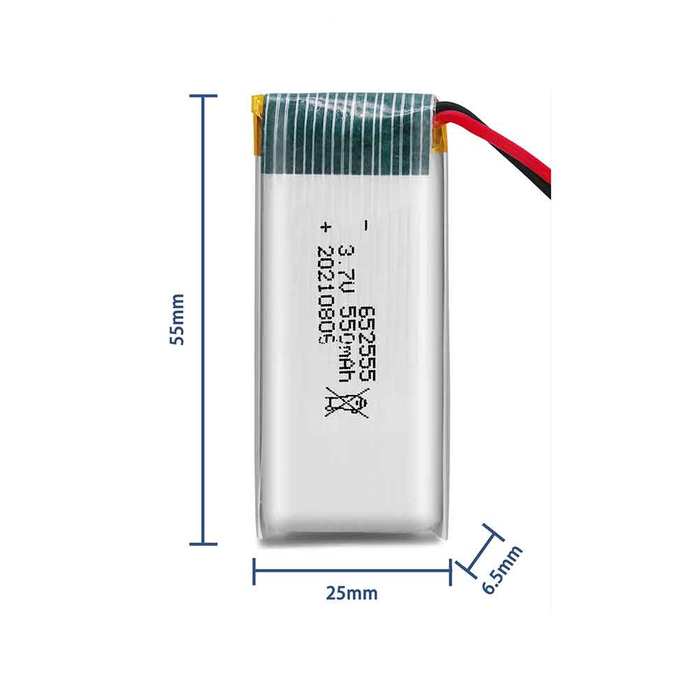 3.7V 550mAh 652555 Toys Battery for Qilida Model Airplane Remote Control Car Toy Car