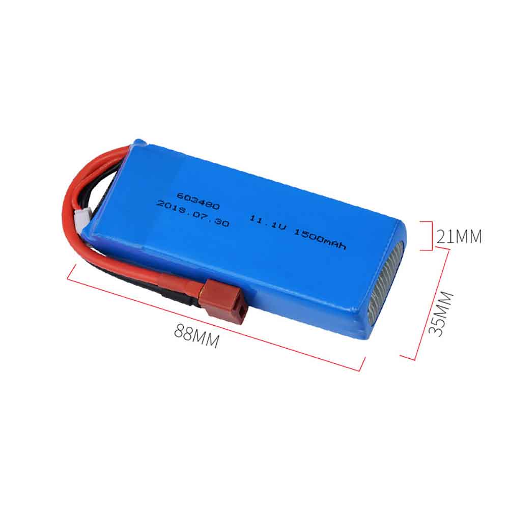 11.1V 1500mAh 603480 Toys Battery for Weili V950 Six Channel Remote Control Aircraft Helicopter
