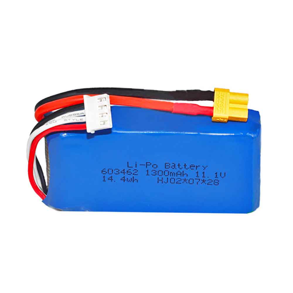 11.1V 1300mAh 603462 Toys Battery for Hongjie X450 Remote Control Fixed Wing Glide Aircraft
