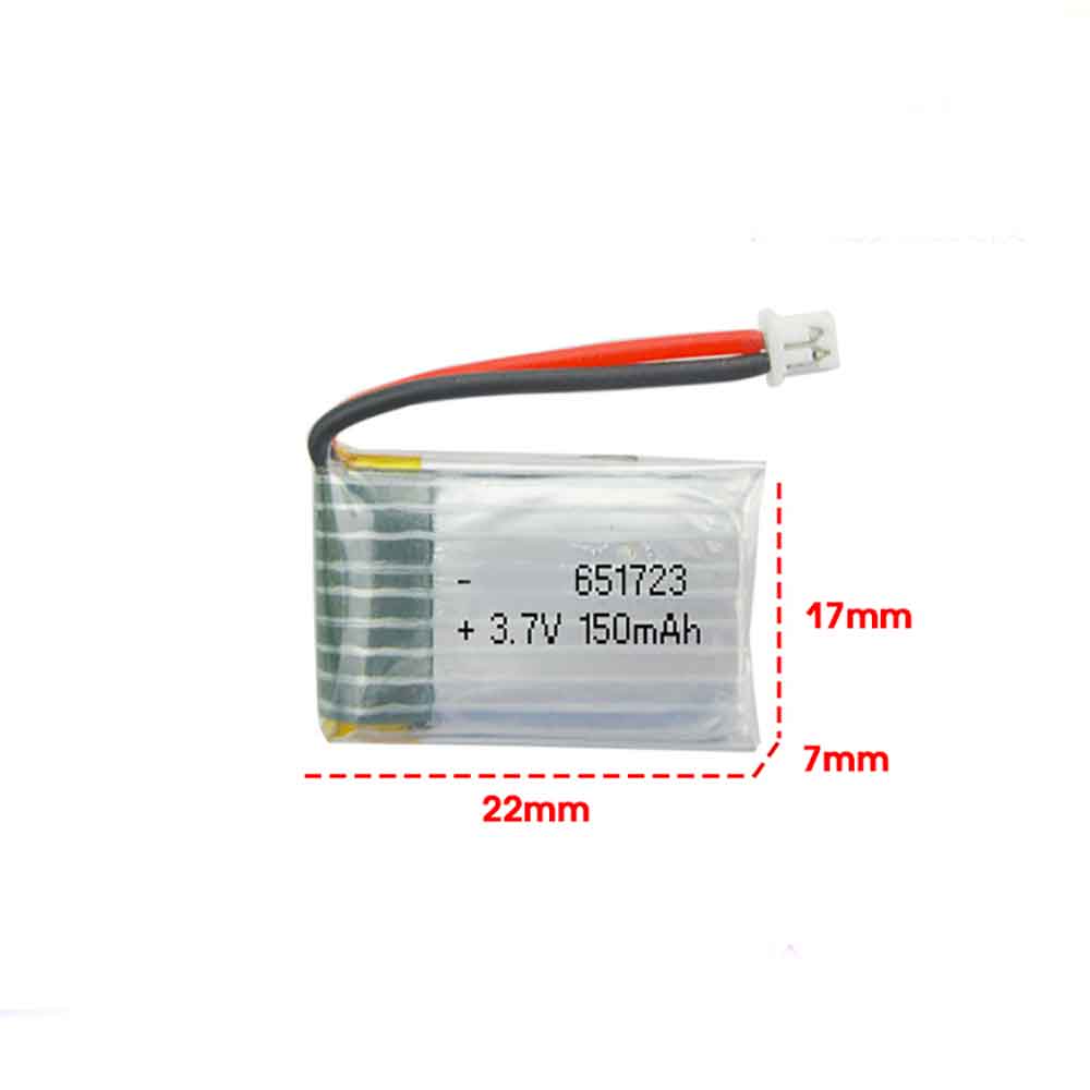 3.7V 150mAh 651723 Drone Battery for Dandinghe Drone