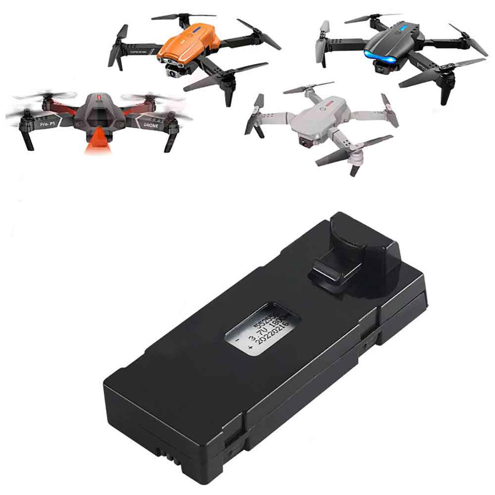 3.7V 1800mAh 552556 Drone Battery for LLR E88 E525 E99 K3 S2 Drone