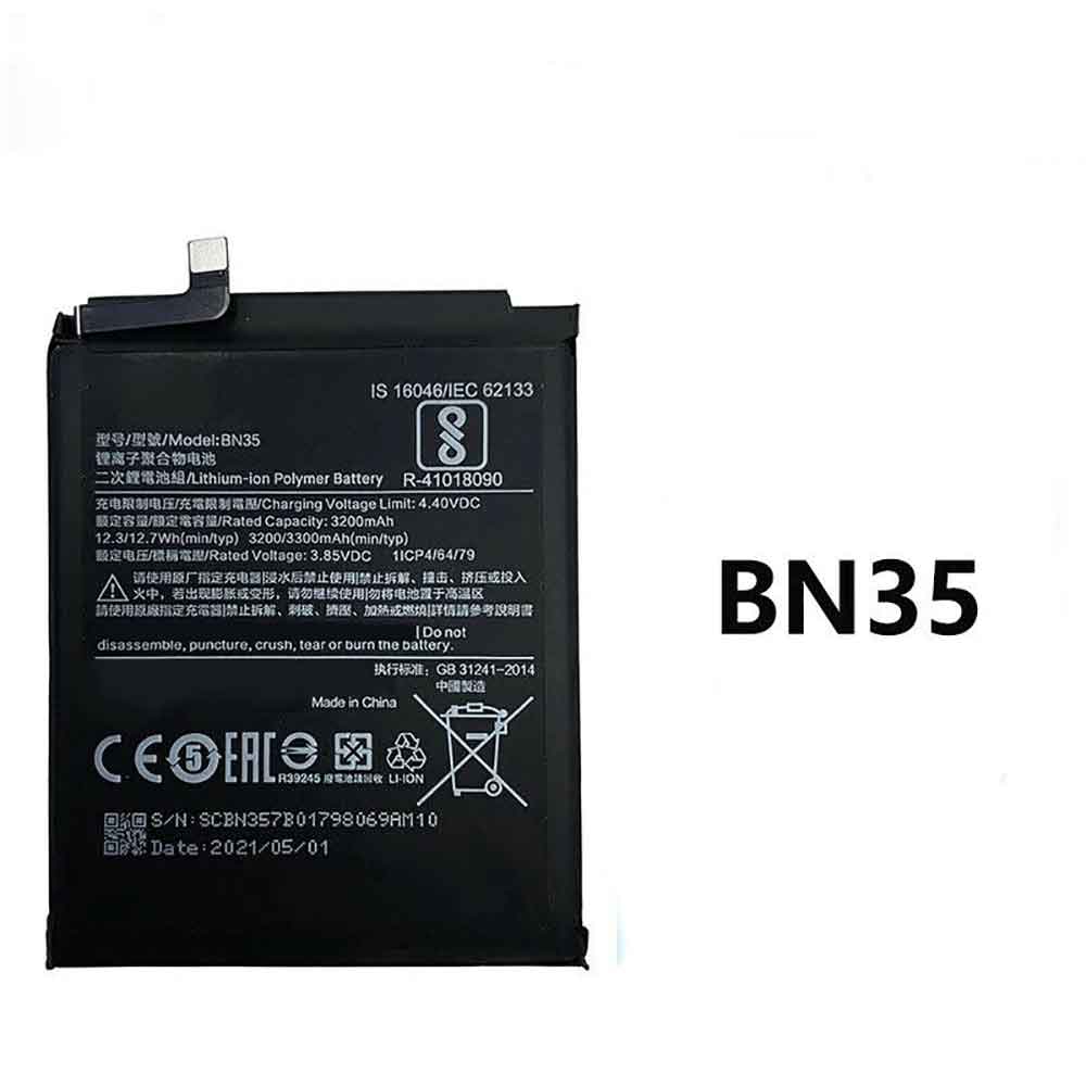 3.85V 4.4V 3200mAh/12.3WH BN35 Smartphone Battery for Xiaomi Redmi 5