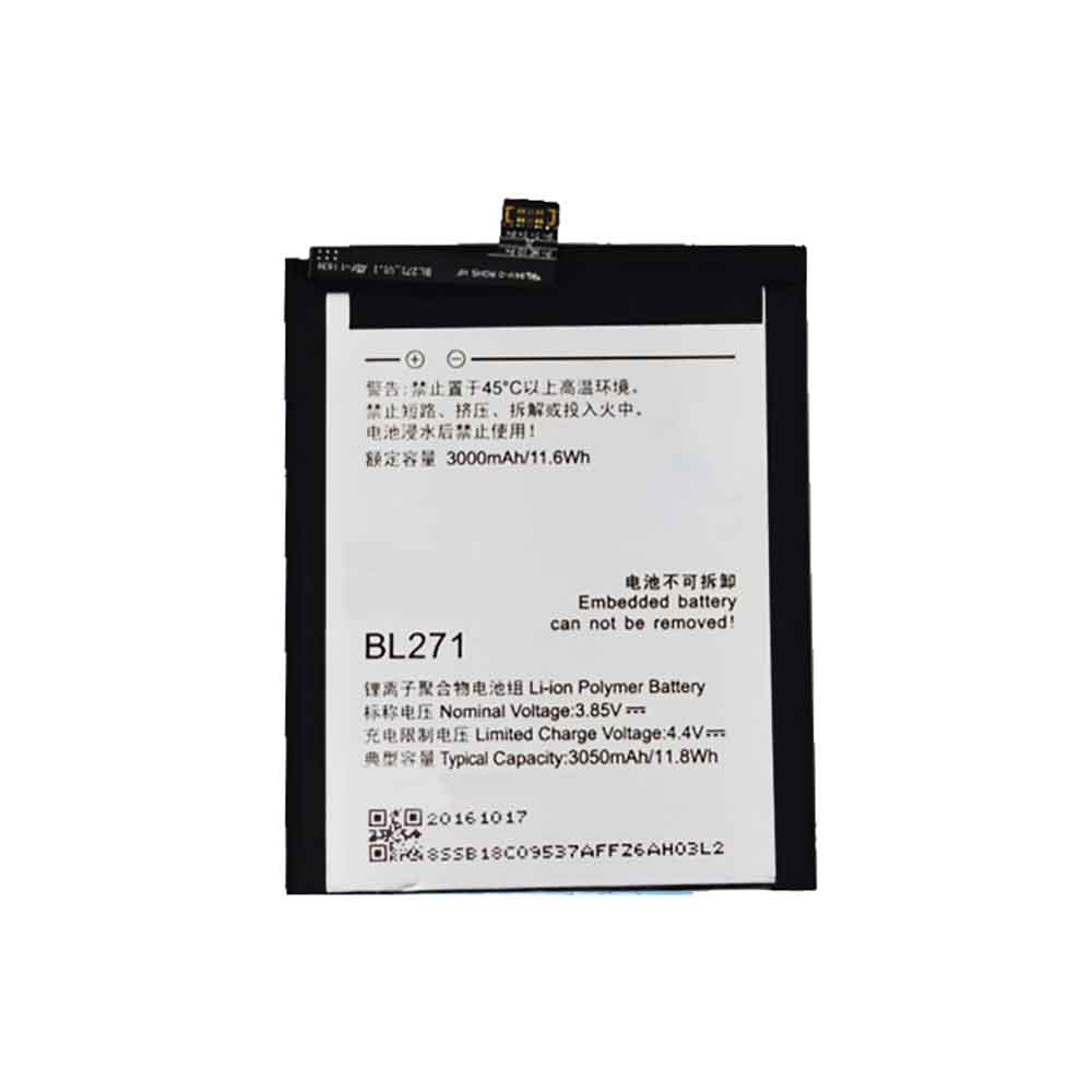 3.85V 4.4V 3050mAh/11.8WH BL271 Smartphone Battery for Lenovo ZUK Edge