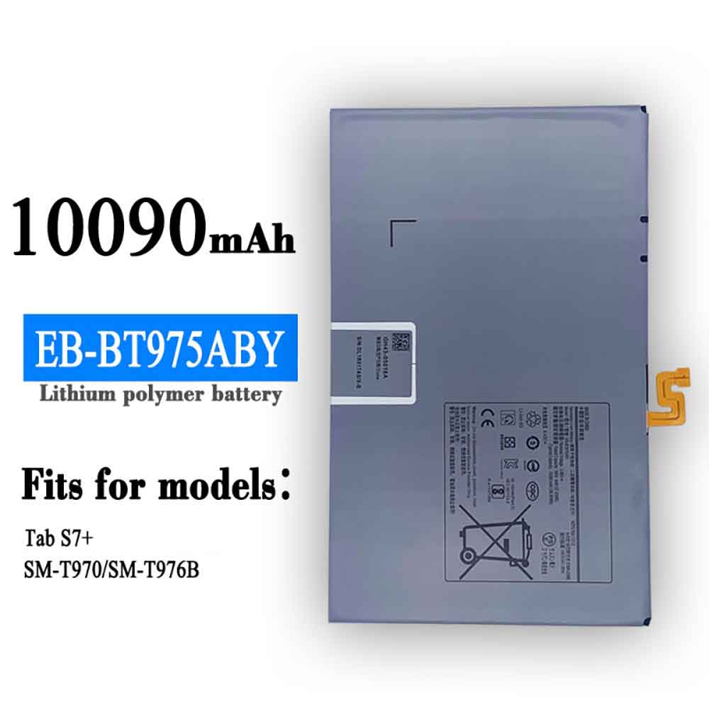 3.86V 4.43V 10090mAh/38.95WH EB-BT975ABY Tablet Battery for Samsung Galaxy Tab S7+