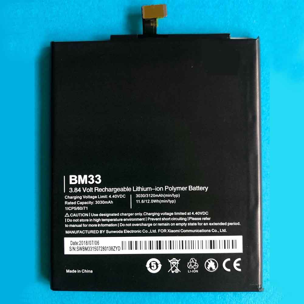3.84V 4.4V 3030mAh/11.6WH BM33 Smartphone Battery for Xiaomi Mi 4i