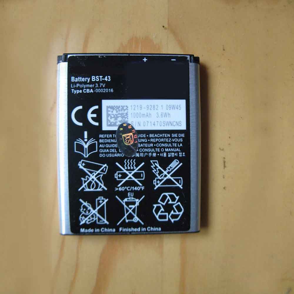 3.7V 4.2V 1000mAh/3.6WH BST-43 Smartphone Battery for Sony Ericsson Cedar J108i U100i J10 J20 U100