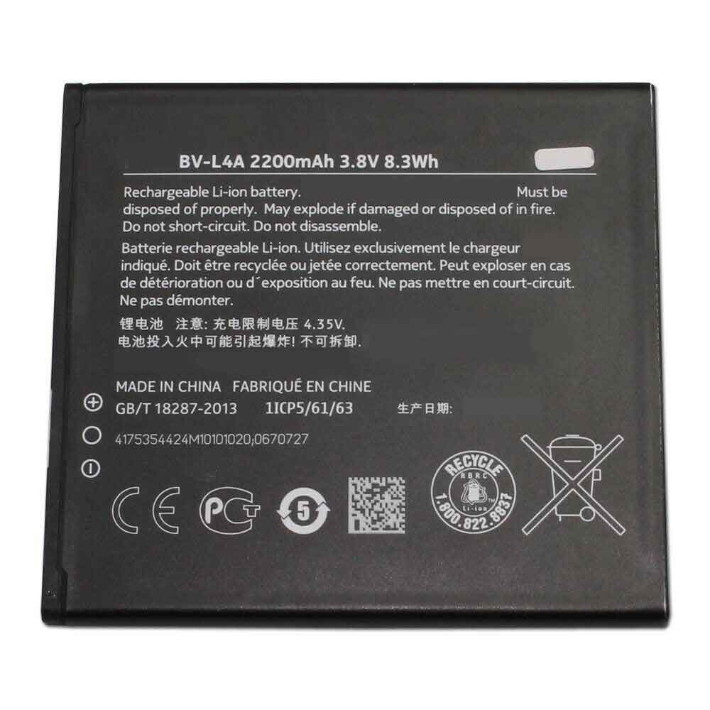 3.8V 4.35V 2200mAh/8.3WH BV-L4A Smartphone Battery for Nokia 830