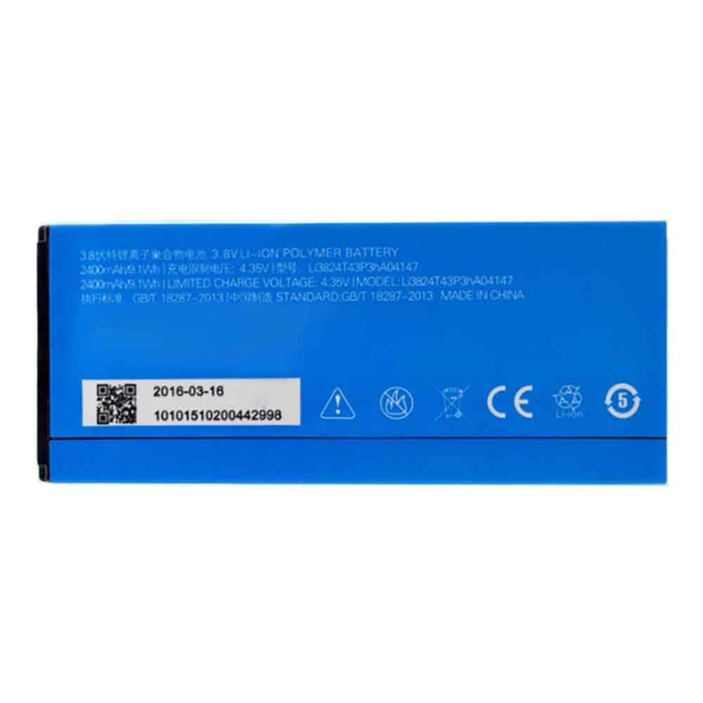 3.8V 2400mAh Li3824T43P3hA04147 Smartphone Battery for ZTE Red Bull V5 V5S U9180 V9180 N9180