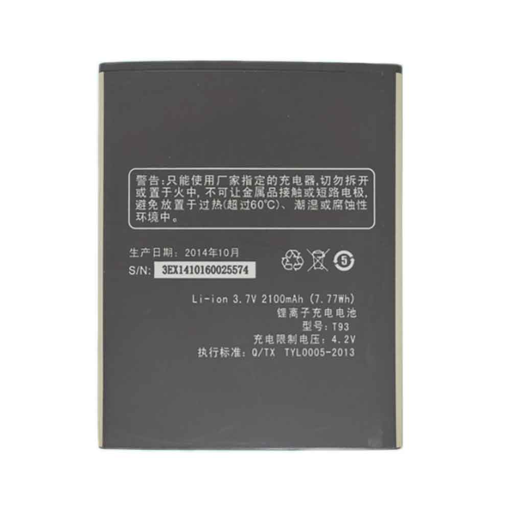 3.7V 2100mAh T93 Smartphone Battery for K-Touch T93