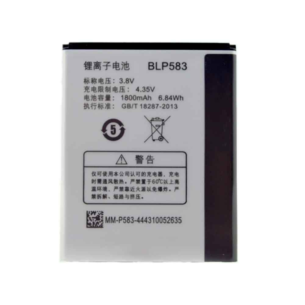 3.8V 1800mAh BLP583 Smartphone Battery for OPPO 1105