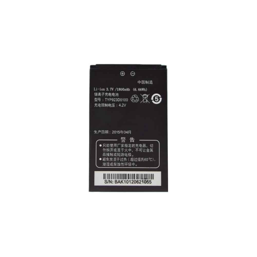 3.7V 1800mAh TYP923D0100 Smartphone Battery for K-Touch V908 V209 N77 C208 A7713 A7711