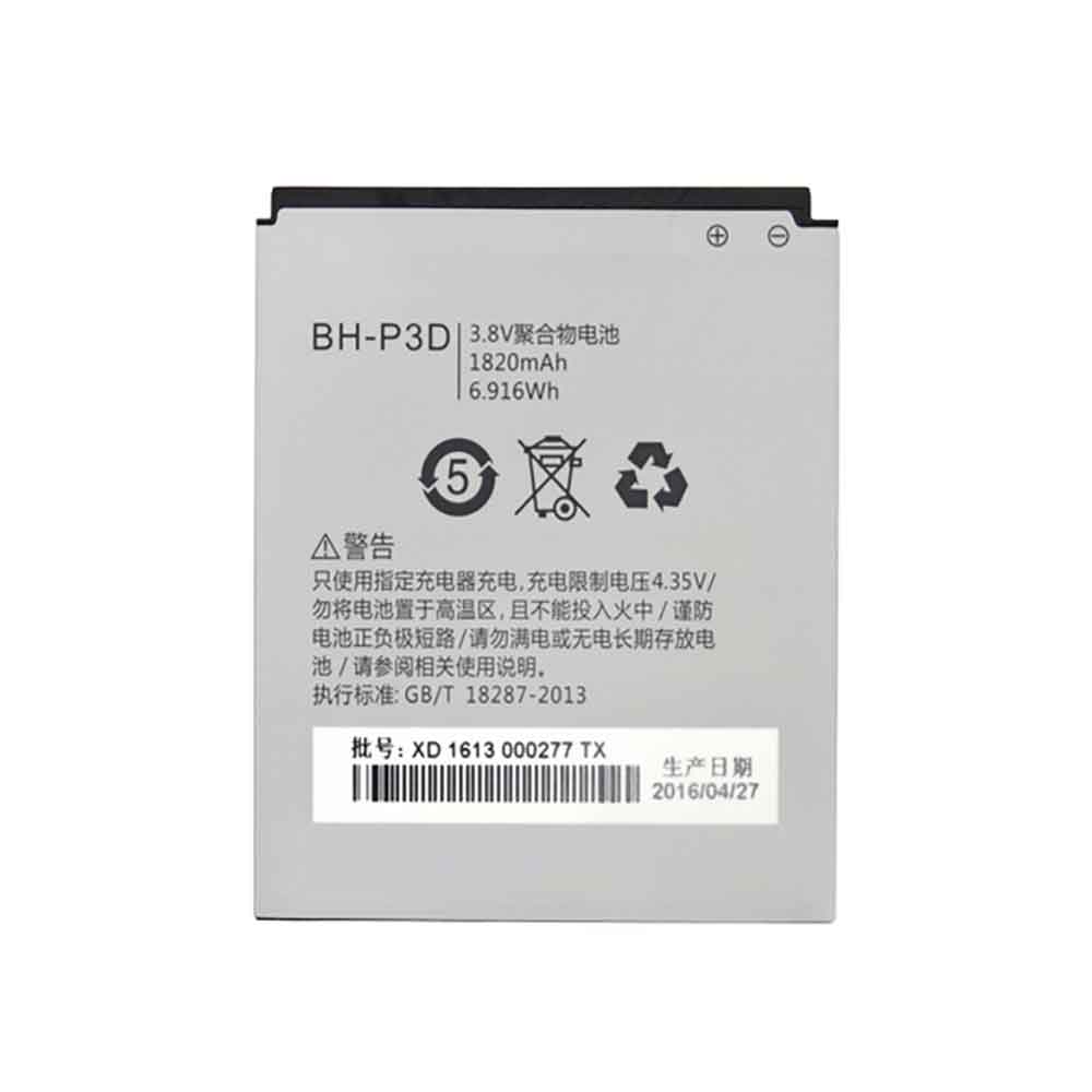 3.8V 1820mAh BH-P3D Smartphone Battery for Bird L9