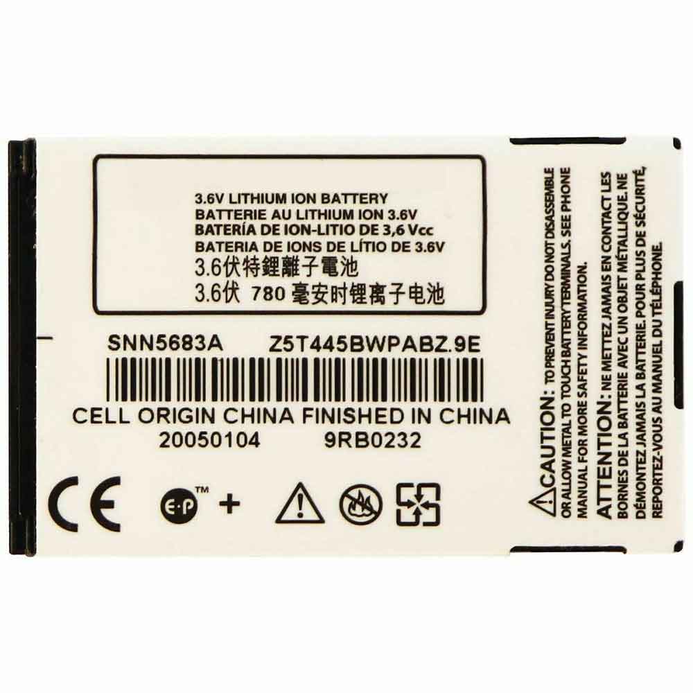 3.6V 4.2V 780mAh SNN5683A Smartphone Battery for Motorola V260 V266 V276 V300 V400 V500 V551 V60 V600